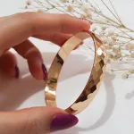 دستبند آینه ای طلا زنانه