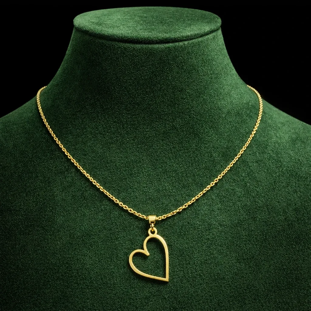 عکس مدل پلاک طلا لیزری طرح قلب زنانه و دخترانه ساده و مینیمال عکس مدل پلاک طلا لیزری طرح قلب زنانه و دخترانه ساده و مینیمال