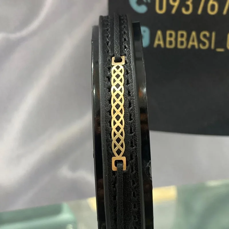 خرید دستبند طلا چرم مردانه شیک و اسپرت 18 عیار با وزن زیر یک گرم خرید دستبند طلا چرم مردانه شیک و اسپرت 18 عیار با وزن زیر یک گرم